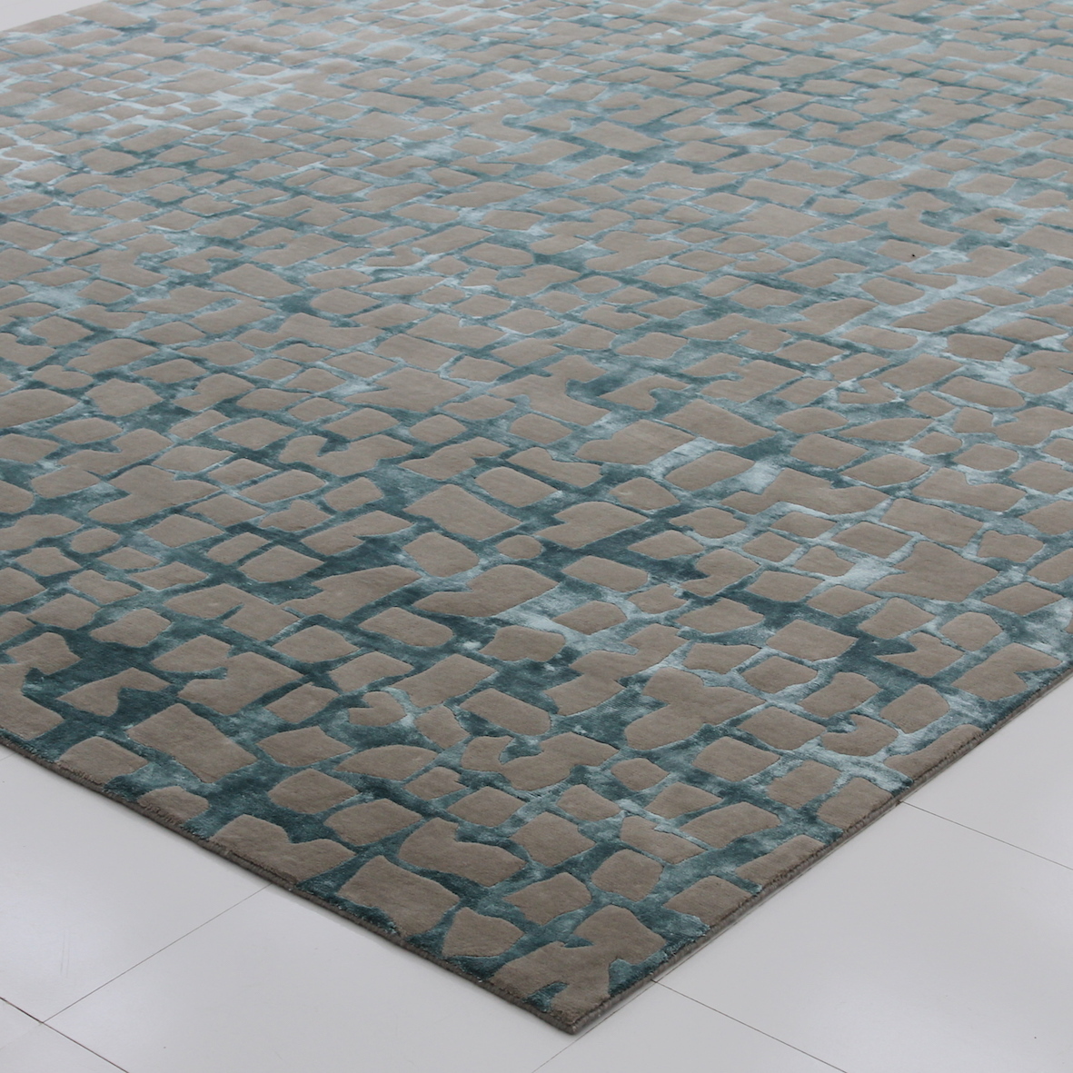 Custom blue rug